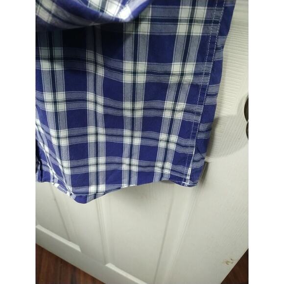 Orvis Men's M Shirt Blue White Plaid Collared Button Long Sleeve Business... - Picture 9 of 11